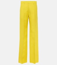 Valentino Crepe Couture high rise straight pants at Mytheresa