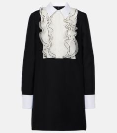 Valentino Crepe Couture ruffled minidress at Mytheresa