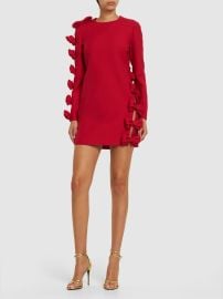 Valentino Cutout Crepe Couture Mini Dress with Bow at Mytheresa