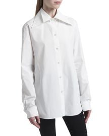 Valentino Double-Collar Button-Down Top at Neiman Marcus