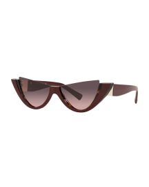 Valentino Dramatic Semi-Rimless Acetate Cat-Eye Sunglasses at Neiman Marcus