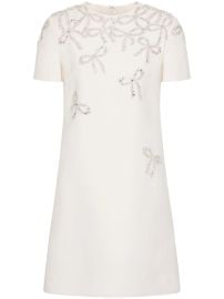 Valentino Garavani Crepe Couture embroidered minidress at Farfetch