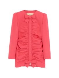 Valentino Garavani Crispy Light Wool Jacket Dress Pink at Farfetch