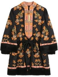 Valentino Garavani Embroidered Mini Dress Black at Farfetch