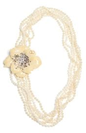 Valentino Garavani Flower Faux Pearl Necklace at Nordstrom