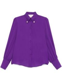 Valentino Garavani Georgette Shirt Purple at Farfetch