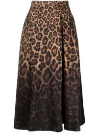 Valentino Garavani Gradient leopard-print Midi Skirt - at Farfetch