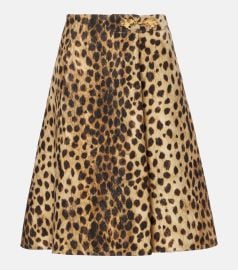 Valentino Garavani Jaguar Spots Animal Printed A Line Skirt at Mytheresa