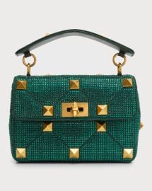 Valentino Garavani Roman Stud Rhinestone Bag at Neiman Marcus