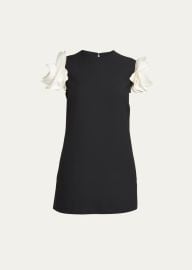 Valentino Garavani Rosette Cap-Sleeve Mini Dress - at Bergdorf Goodman