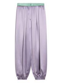 Valentino Garavani Silk Trousers Purple at Farfetch