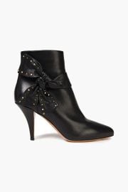 Valentino Garavani Studded bow embellished leather ankle boots at The Outnet