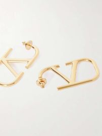 Valentino Garavani VLOGO Gold tone Earrings at Net a Porter