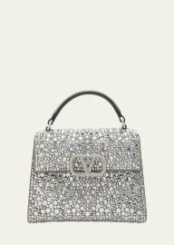 Valentino Garavani VSLING Mini Rhinestone Top Handle Bag at Bergdorf Goodman