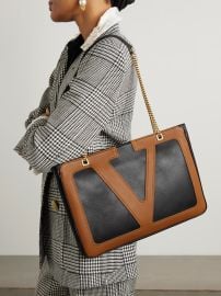 Valentino Garavani Viva Superstar Medium two tone leather shoulder bag at Net a Porter