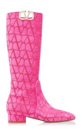 Valentino Garavani Vlogo Jacquard Knee Boots By Valentino at Moda Operandi