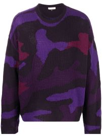 Valentino Garavani camouflage-motif intarsia-knit Jumper - at Farfetch