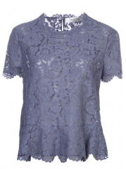 Valentino Lace Peplum Top - at Farfetch