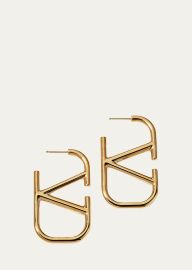 Valentino Open Logo Earrings at Bergdorf Goodman