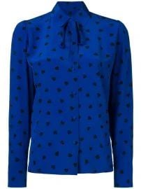 Valentino Pussy Bow Printed Silk Blouse at Net a Porter