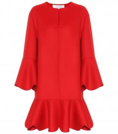 Valentino Ruffle Trim Straight Coat at Mytheresa