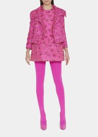 Valentino Sequin Embroidered Metallic Floral Jacquard Mini Dress - at Bergdorf Goodman