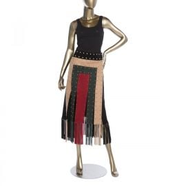 Valentino Suede Fringe Skirt at Janet Mandell