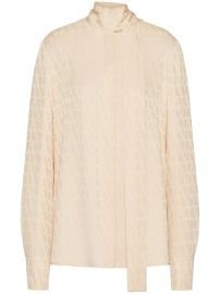 Valentino Toile Iconographe Silk Jacquard Blouse at Farfetch