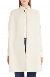 Valentino V-Detail Double Face Wool  amp  Angora Rabbit Cape   Nordstrom at Nordstrom