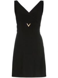 Valentino V-neck Wool a-line Mini Dress - Farfetch at Farfetch