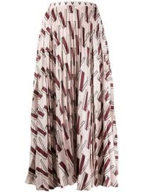 Valentino V-print Pleated Skirt - Farfetch at Farfetch