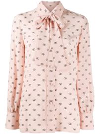 Valentino VLOGO Print Blouse - Farfetch at Farfetch