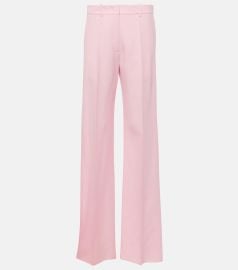 Valentino Wool and silk wide leg pants at Mytheresa