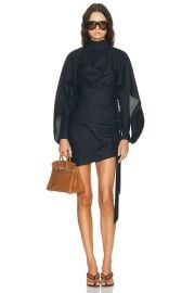 Valiant Draped Denim Mini Dress at FWRD