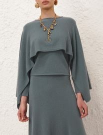 Valiant Wool Draped Sweater at Zimmermann