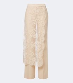 Valiant lace-trimmed wool wide-leg pants at Mytheresa