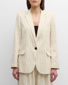 Vanessa Bruno Tilia Striped Single-Button Blazer at Neiman Marcus