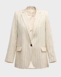 Vanessa Bruno Tilia Striped Single-Button Blazer at Neiman Marcus