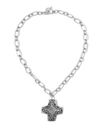 Vanessa Mooney - The Carlotta Cross Necklace - Silver - Necklac at Vanessa Mooney