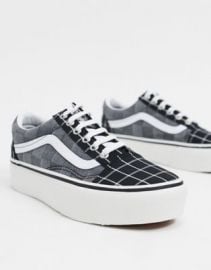 Vans Old Skool Platform Woven Check sneakers in multi at ASOS