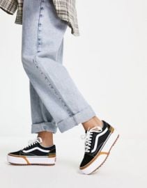 Vans Old Skool Stacked sneakers in black at ASOS