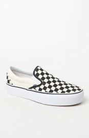 Vans Womenx27s Checkerboard Slip-On Platform Sneakers   at PacSun