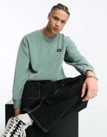 Vans corduroy sweatshirt in green at ASOS