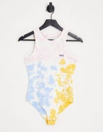 Vans tie-dye bodysuit in pink at ASOS