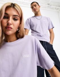 Vans unisex Left chest logo t-shirt in lilac Exclusive at at ASOS