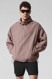 Vantage Nylon Ripstop Track Jacket - Mushroom at Alo Yoga