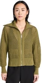 Varley Eloise Full Zip Knit Fresh Fern M at Shopbop