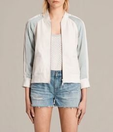 Varley Leather Bomber Jacket by All Saints at All Saints