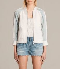 Varley Leather Bomber Jacket by All Saints at All Saints