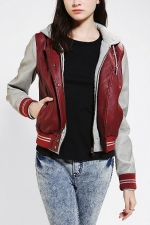 Varsity Lover bomber jacket in red by Obey at Urban Outfitters